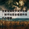 王者荣耀教学关卡攻略：新手玩家必看提升技巧与策略