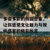 多姿多彩的韩国合集，让你感受文化魅力与视听盛宴的精彩纷呈