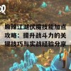 麻辣江湖伏魔技能加点攻略：提升战斗力的关键技巧与实战经验分享