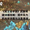 《龙之谷手游》武器突破详细攻略：提升实力的关键步骤与注意事项