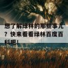 想了解绿林的那些事儿？快来看看绿林百度百科吧！