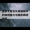 探索久草热久草视频中的独特魅力与精彩瞬间分析