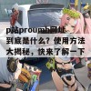 p站proumb网址到底是什么？使用方法大揭秘，快来了解一下！