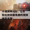 小猪视频app，让你轻松找到最有趣的视频快乐无限！