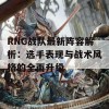 RNG战队最新阵容解析：选手表现与战术风格的全面升级