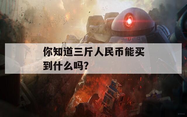 你知道三斤人民币能买到什么吗？