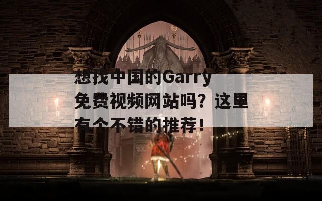 想找中国的Garry免费视频网站吗？这里有个不错的推荐！