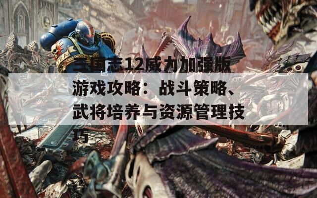 三国志12威力加强版游戏攻略：战斗策略、武将培养与资源管理技巧