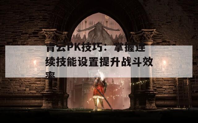 青云PK技巧：掌握连续技能设置提升战斗效率