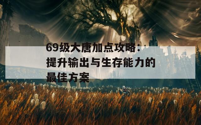 69级大唐加点攻略：提升输出与生存能力的最佳方案