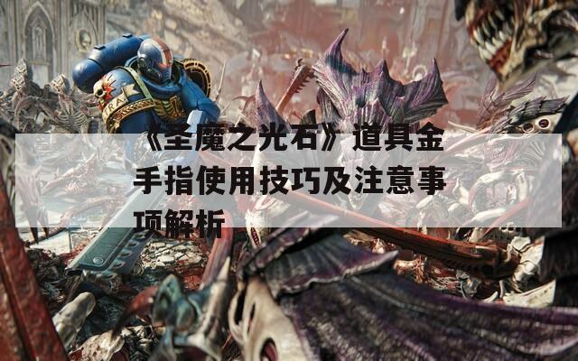 《圣魔之光石》道具金手指使用技巧及注意事项解析