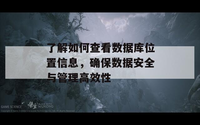 了解如何查看数据库位置信息，确保数据安全与管理高效性