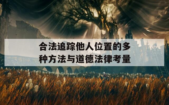 合法追踪他人位置的多种方法与道德法律考量