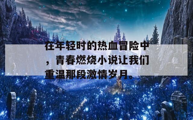 在年轻时的热血冒险中，青春燃烧小说让我们重温那段激情岁月。