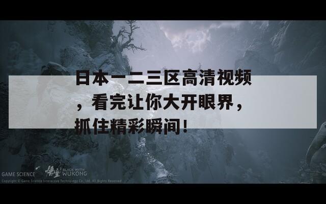 日本一二三区高清视频，看完让你大开眼界，抓住精彩瞬间！