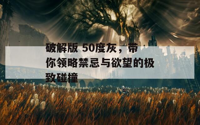 破解版 50度灰，带你领略禁忌与欲望的极致碰撞