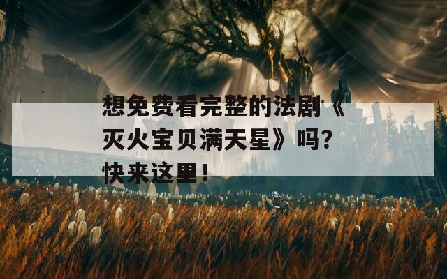 想免费看完整的法剧《灭火宝贝满天星》吗？快来这里！