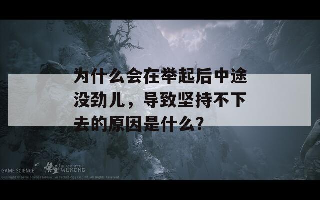 为什么会在举起后中途没劲儿，导致坚持不下去的原因是什么？