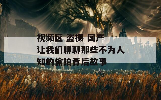 视频区 盗摄 国产 让我们聊聊那些不为人知的偷拍背后故事