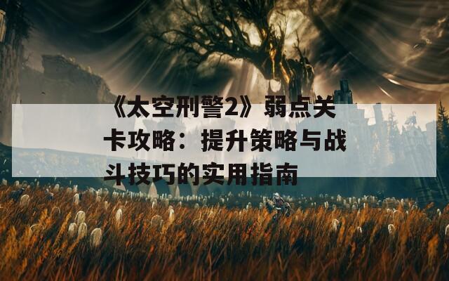 《太空刑警2》弱点关卡攻略：提升策略与战斗技巧的实用指南