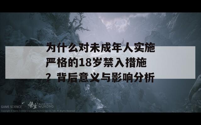 为什么对未成年人实施严格的18岁禁入措施？背后意义与影响分析