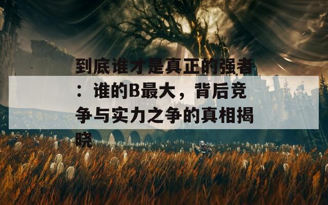 到底谁才是真正的强者：谁的B最大，背后竞争与实力之争的真相揭晓