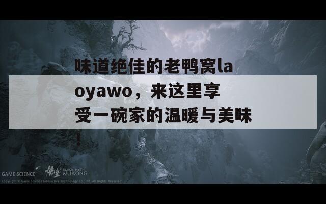 味道绝佳的老鸭窝laoyawo，来这里享受一碗家的温暖与美味！