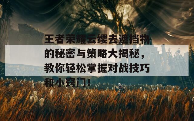 王者荣耀云缨去遮挡物的秘密与策略大揭秘，教你轻松掌握对战技巧和小窍门！