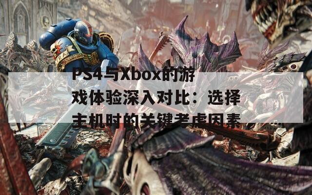 PS4与Xbox的游戏体验深入对比：选择主机时的关键考虑因素