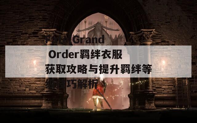 Fate/Grand Order羁绊衣服获取攻略与提升羁绊等级技巧解析