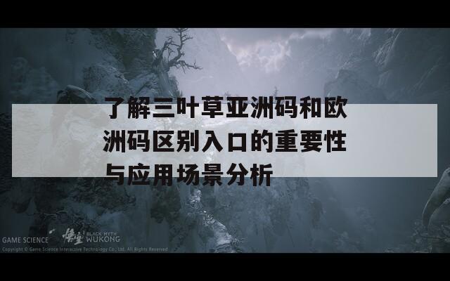 了解三叶草亚洲码和欧洲码区别入口的重要性与应用场景分析