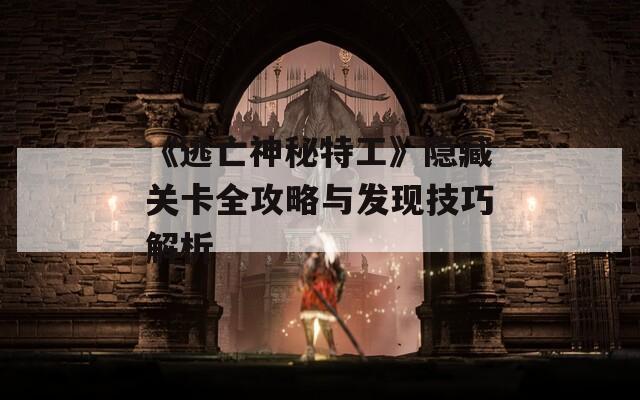 《逃亡神秘特工》隐藏关卡全攻略与发现技巧解析