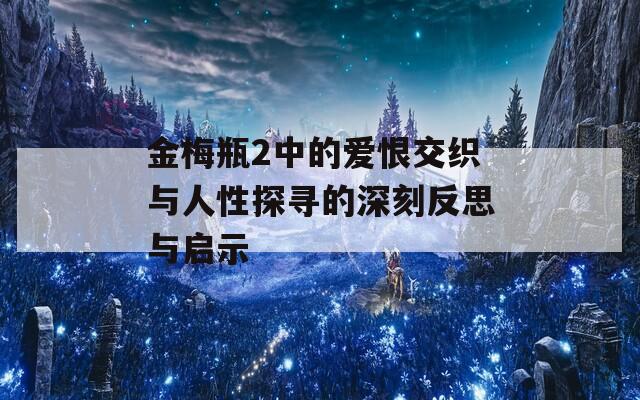 金梅瓶2中的爱恨交织与人性探寻的深刻反思与启示